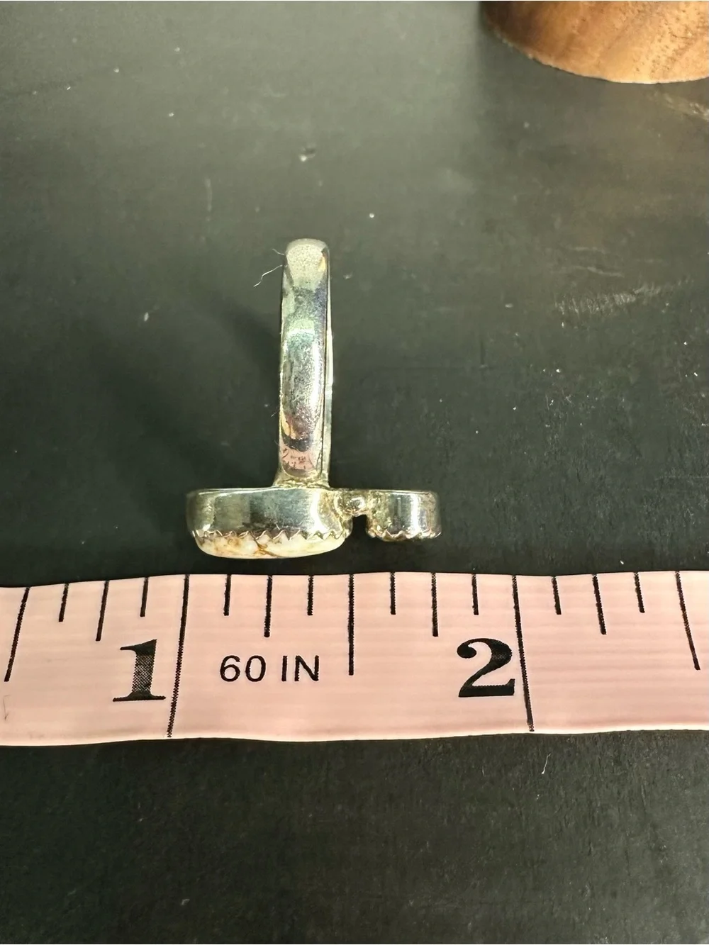 Wild Horse and Citrine Sterling Silver Ring Southwestern 925 Size 6.5
